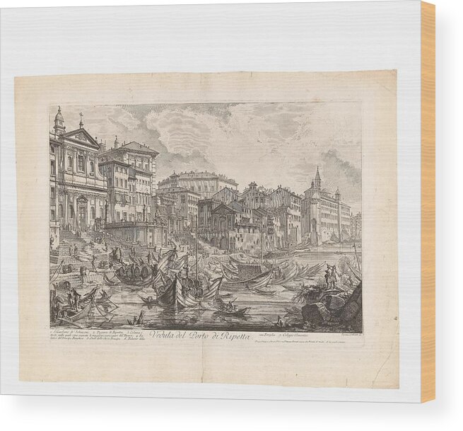  Nature Wood Print featuring the painting Giovanni Battista Piranesi #32 by MotionAge Designs