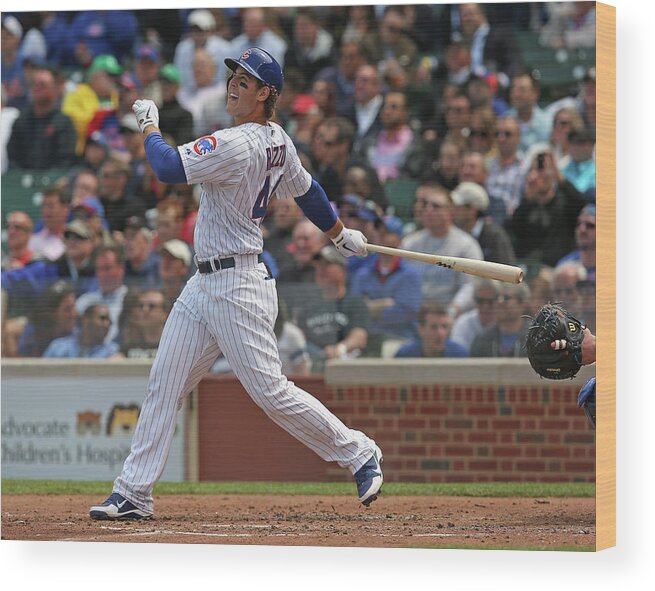 National League Baseball Wood Print featuring the photograph Anthony Rizzo by Jonathan Daniel
