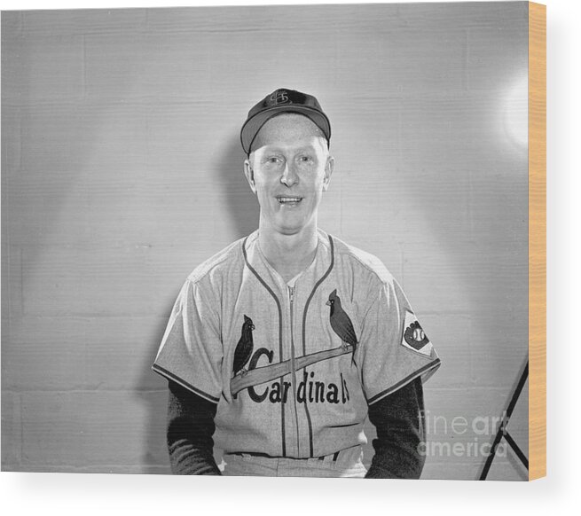 St. Louis Cardinals Wood Print featuring the photograph Red Schoendienst by Kidwiler Collection