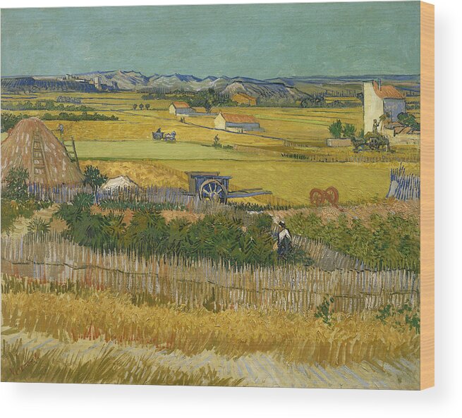 Art Wood Print featuring the painting The Harvest by Vincent Van Gogh by Mango Art