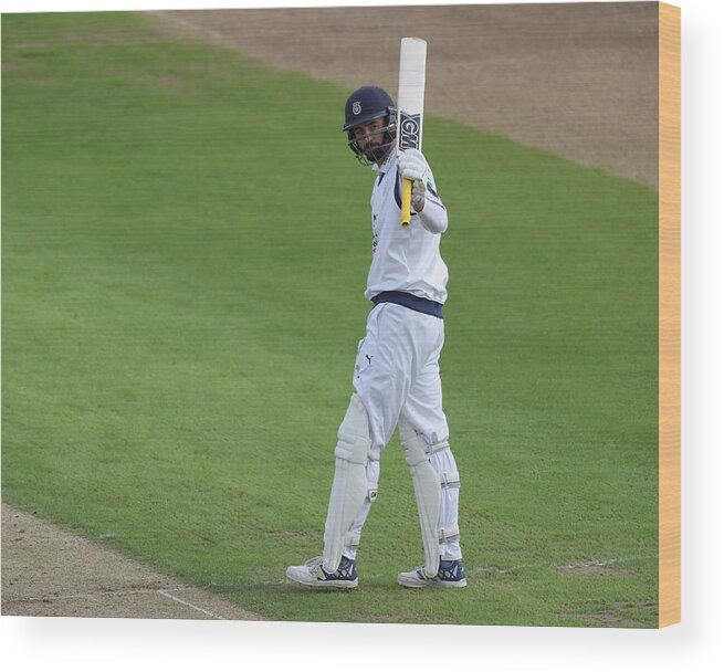Crowd Of People Wood Print featuring the photograph Hampshire v Essex: Specsavers County Championship #9 by Christopher Lee