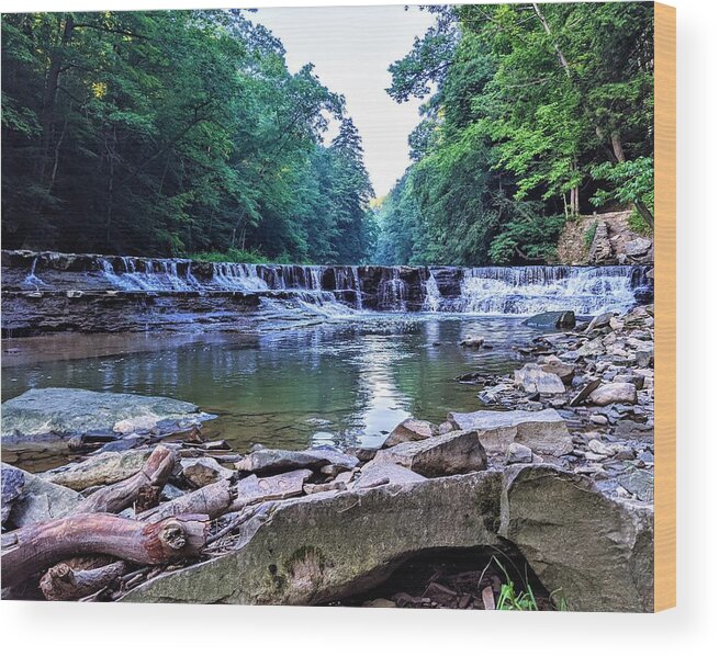 Waterfall Wood Print featuring the photograph Henry Church Falls #9 by Brad Nellis