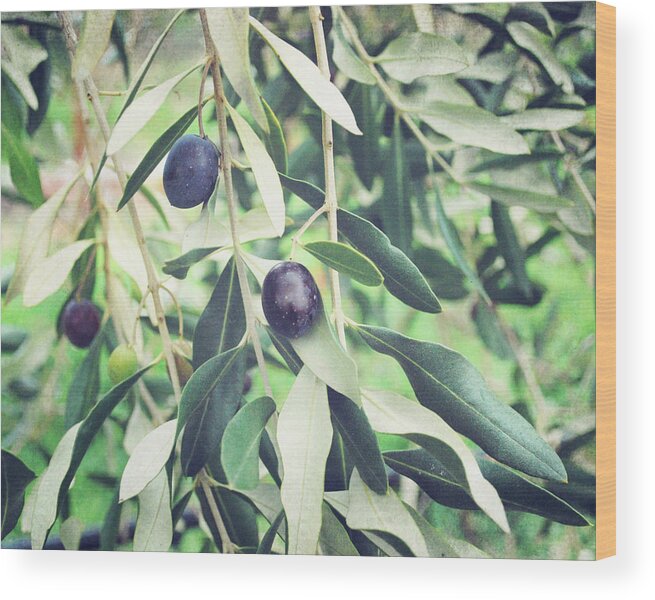 Olives Wood Print featuring the photograph A Few Olives by Lupen Grainne