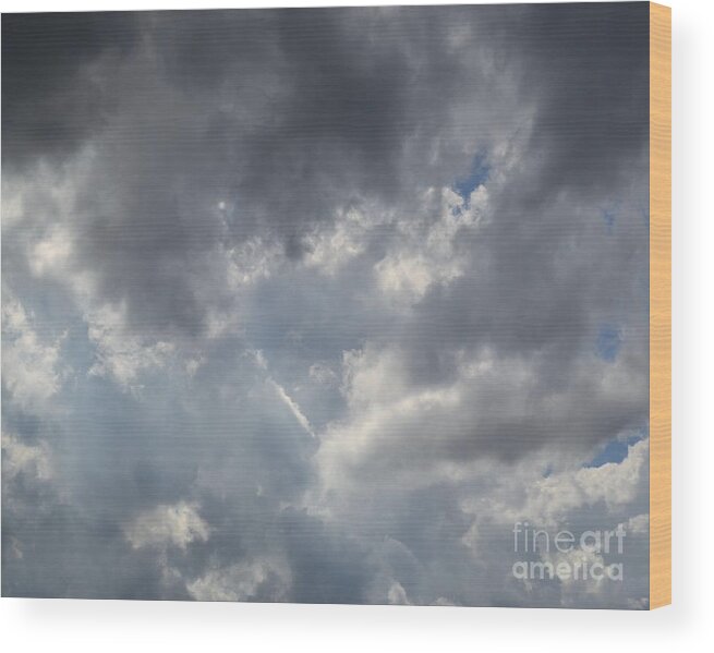 Rain Clouds Wood Print featuring the photograph Afternoon Storm by Expressions By Stephanie