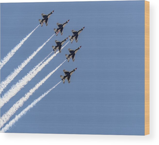 2020 Wood Print featuring the photograph America Strong Atlanta - Thunderbirds 2 by David R Robinson