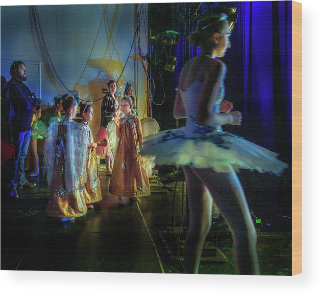 Ballerina Wood Print featuring the photograph Angel Discussions by Craig J Satterlee