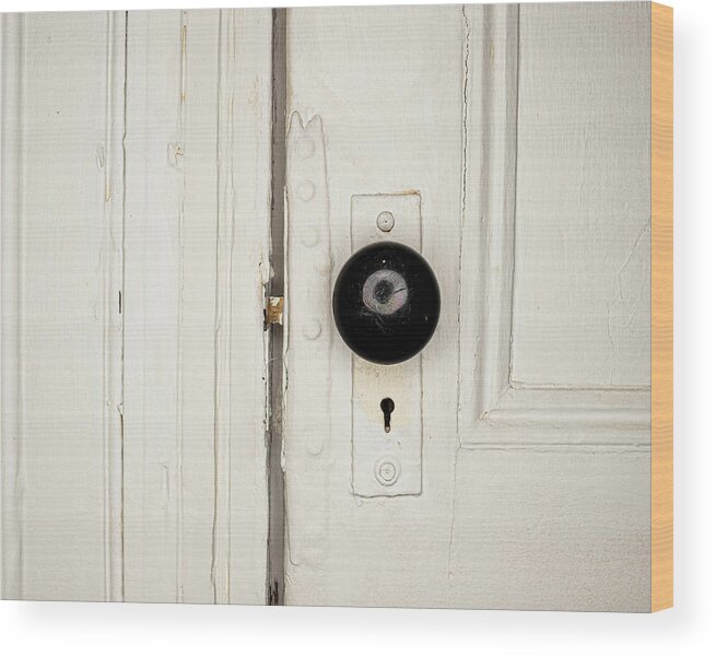Door Wood Print featuring the photograph Antique Door Knob 2 by Amelia Pearn