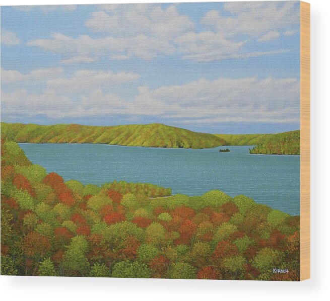 Haliburton Wood Print featuring the painting Autumn at Sir Sam's by Kenneth M Kirsch