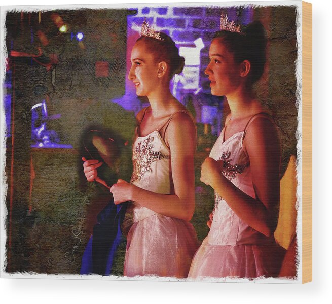 Ballerina Wood Print featuring the photograph Ballarinas Off Stage by Craig J Satterlee