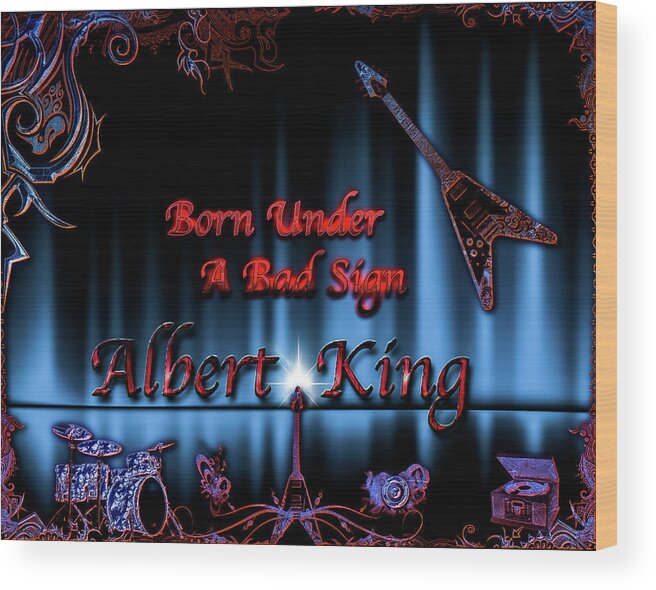 Born Under A Bad Sign Wood Print featuring the digital art Born Under A Bad Sign by Michael Damiani
