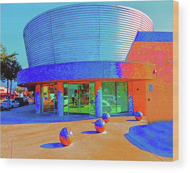 Architecture Wood Print featuring the photograph Building With Balls by Andrew Lawrence