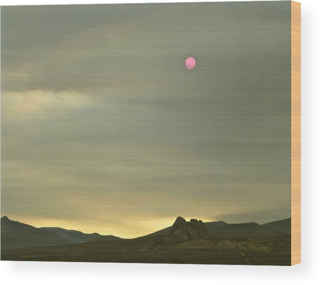 Landscapes Wood Print featuring the photograph By The Light of The Red Sun by Amelia Racca