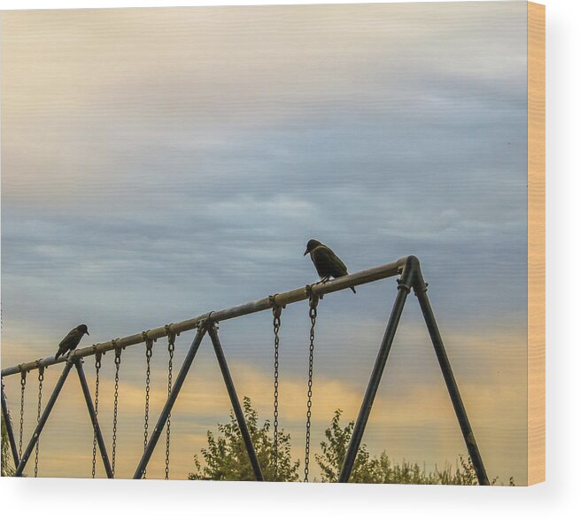 Calm Wood Print featuring the photograph Calm at Sunset by Anamar Pictures