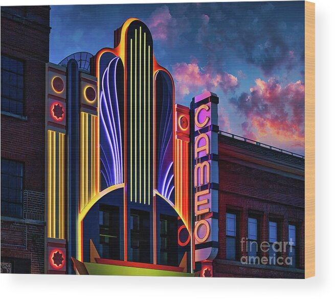 Cameo Wood Print featuring the photograph Cameo Theatre by Shelia Hunt