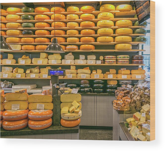 Gouda Wood Print featuring the photograph Cheese Shop in Gouda by Jurgen Lorenzen