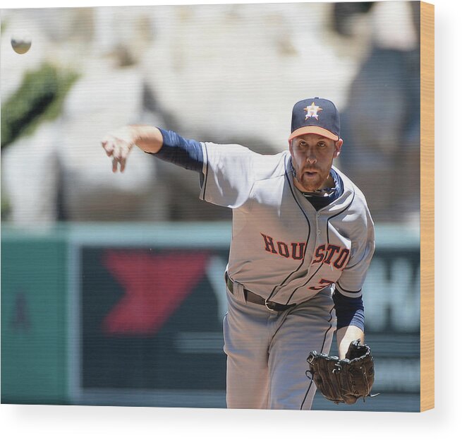 American League Baseball Wood Print featuring the photograph Collin Mchugh by Harry How