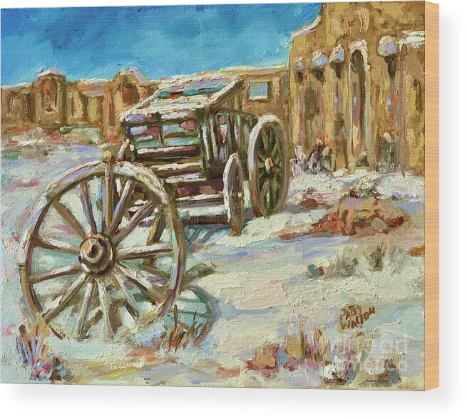 Santa Fe Wood Print featuring the painting Fifth Wheel by Patsy Walton