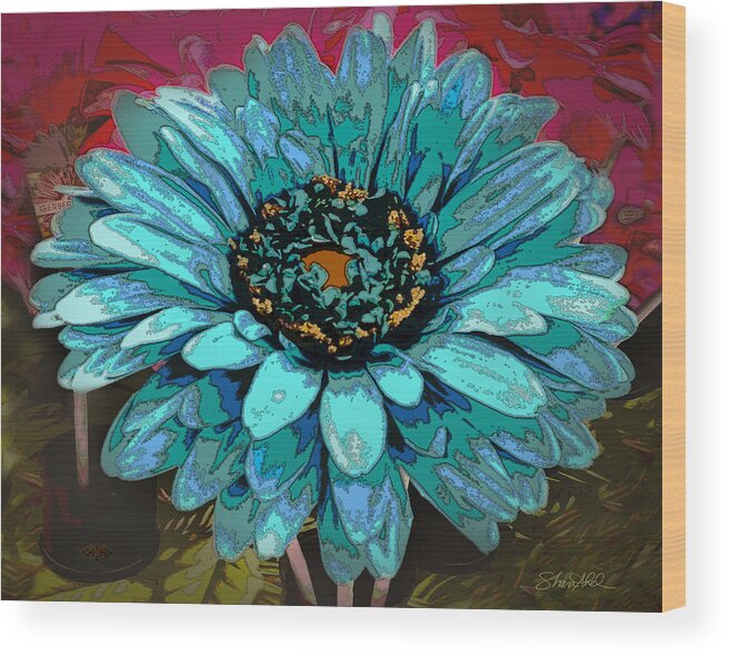 Flower Wood Print featuring the photograph Gerber Daisy by Shara Abel