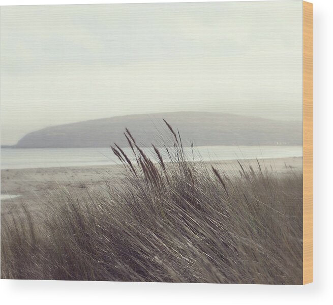 Peaceful Beach In Sonoma County California On A Misty Afternoon. Fine Art Photography. Wood Print featuring the photograph Glistening by Lupen Grainne