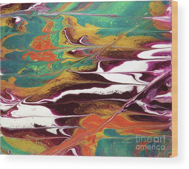 Go With The Flow Wood Print featuring the painting Go With the Flow by Zan Savage