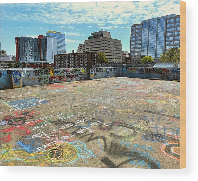 Graffiti Wood Print featuring the photograph Graffiti on the Top Deck by Lee Darnell