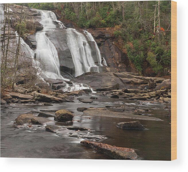 Dupont State Forest Wood Print featuring the photograph High Falls At Dupont State Forest by Kristia Adams