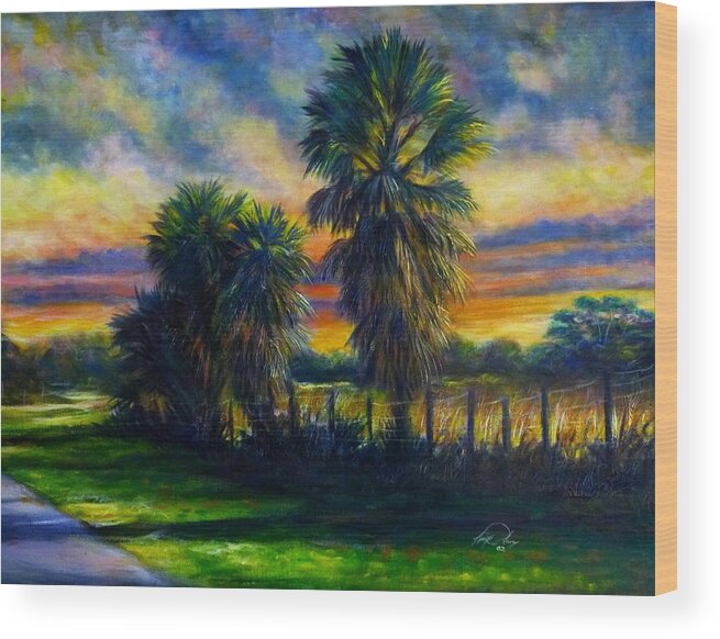  Wood Print featuring the painting Homestead fl by Larry Palmer