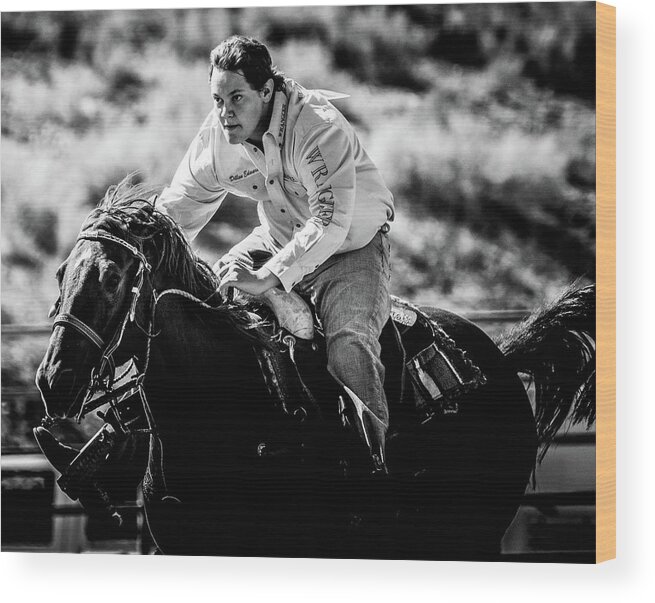 Horse Wood Print featuring the photograph Horse Race by Cheryl Prather