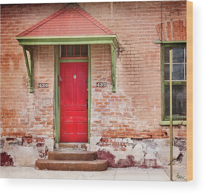 Doors Wood Print featuring the photograph In Between by Carmen Kern