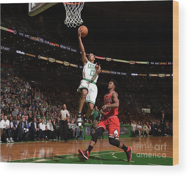 Avery Bradley Wood Print featuring the photograph Jimmy Butler and Avery Bradley by Brian Babineau