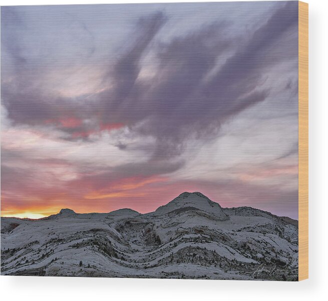  Wood Print featuring the photograph July 2019 Wavey Sunset by Alain Zarinelli