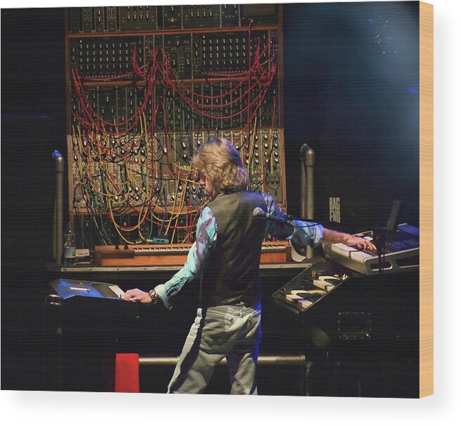 Music Legend Wood Print featuring the photograph Keith Emerson and the Moog Synth by Micah Offman