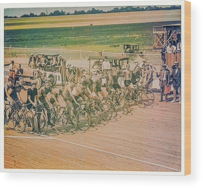 Bike Wood Print featuring the photograph Laurel Bicycle Races by Joseph S Giacalone