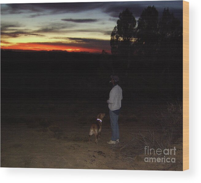 Sunset Wood Print featuring the photograph Missing You by Doug Miller
