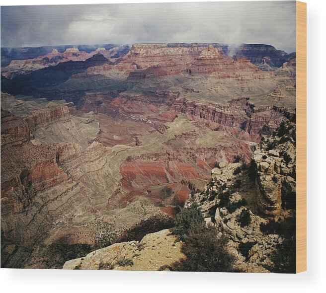 Arizona Wood Print featuring the photograph Moran Point Storm by Tom Daniel