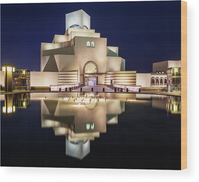 Doha Wood Print featuring the photograph Museum of Islamic Art - Doha by Alex Mironyuk