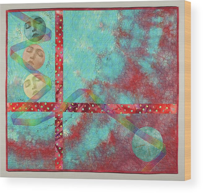 Wall Hanging Wood Print featuring the mixed media Phases by Vivian Aumond