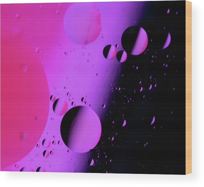 Abstract Wood Print featuring the photograph Pink Universe by Cathy Kovarik