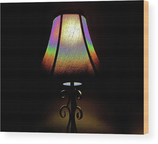 Light Wood Print featuring the photograph Rainbow Lamp by Andrew Lawrence
