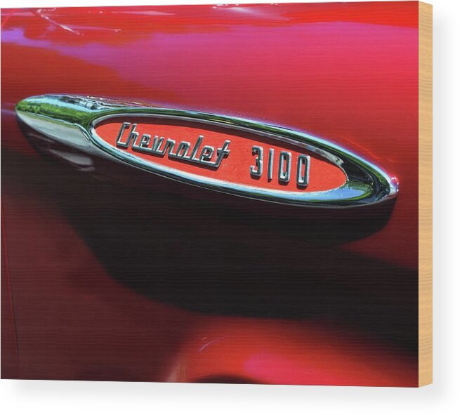 Car Wood Print featuring the photograph Red Truck by Maggy Marsh