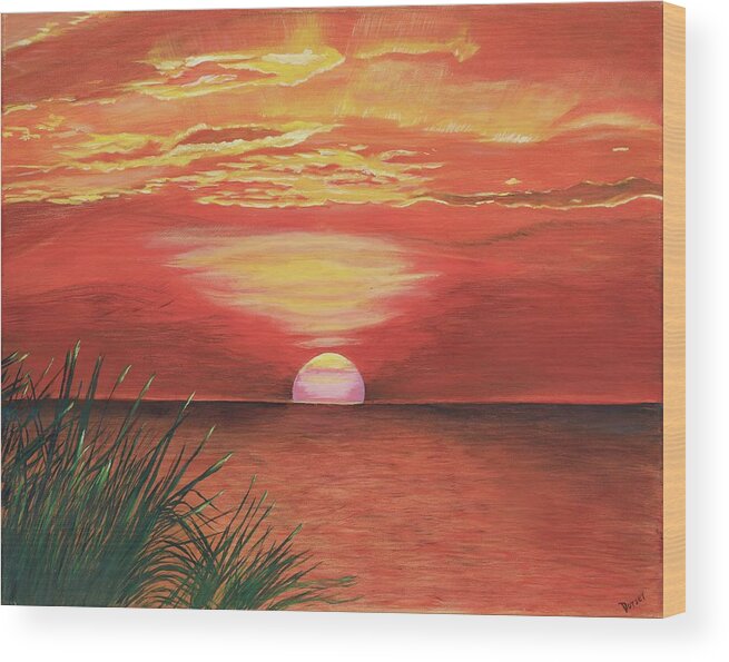 Sunrise Wood Print featuring the painting Rises Every Day So Far by Dorsey Northrup