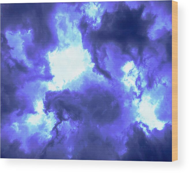 Rorschach Wood Print featuring the photograph Rorschach On High in Purple by Lee Darnell