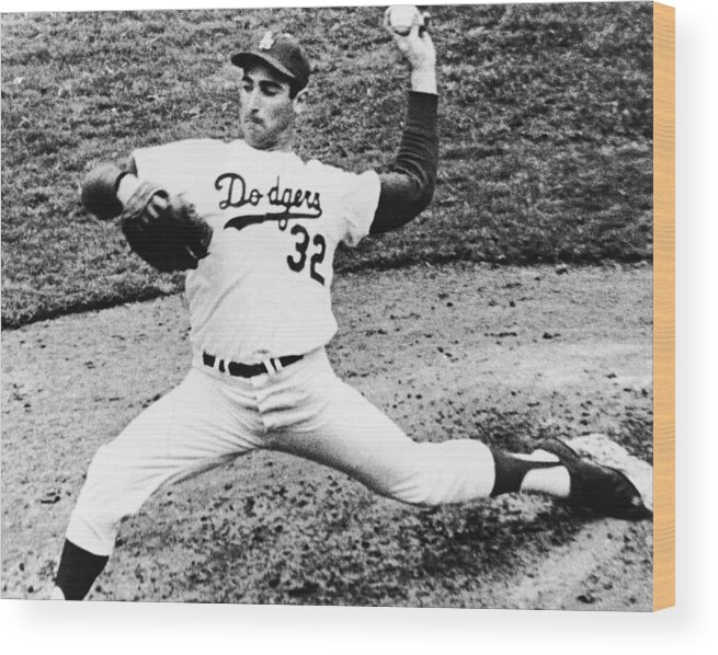 Sandy Koufax Wood Print featuring the photograph Sandy Koufax by American Stock Archive