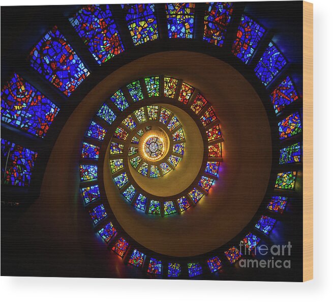 America Wood Print featuring the photograph Spiritual Spiral by Inge Johnsson