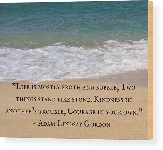 Quote Wood Print featuring the photograph Stand Like Stone by Lee Darnell