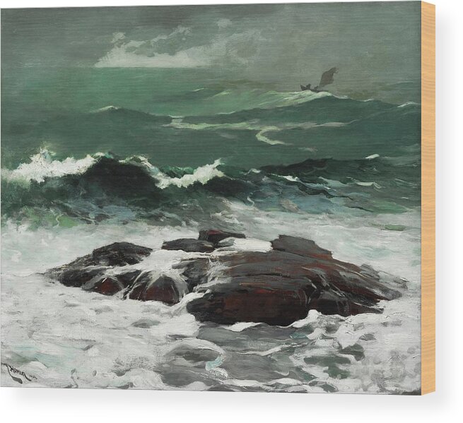 Art Wood Print featuring the painting Summer Squall by Winslow Homer