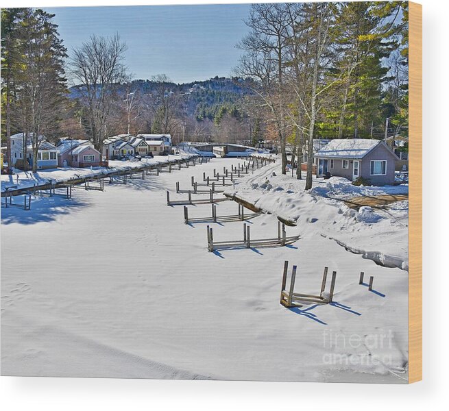 New Hampshire Wood Print featuring the photograph The Docks by Steve Brown