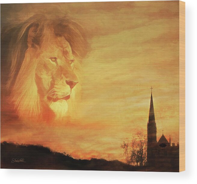Fine Art Wood Print featuring the photograph The Guardian by Shara Abel