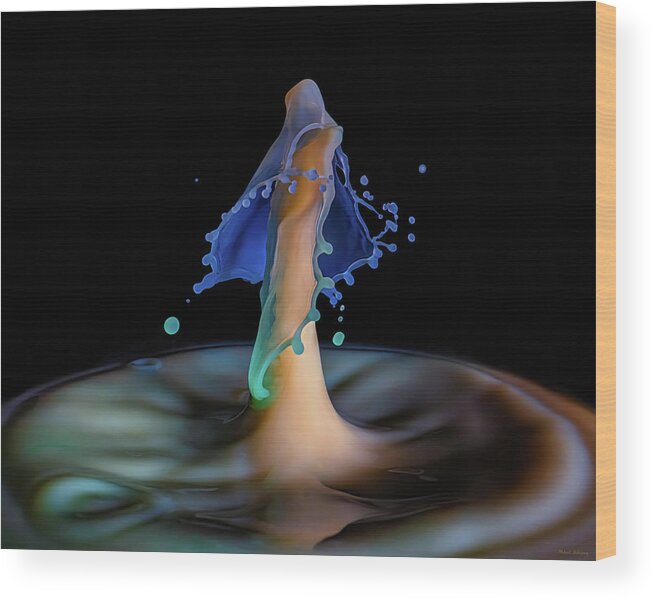 Splash Art Wood Print featuring the photograph The Veiled Dancer by Michael McKenney