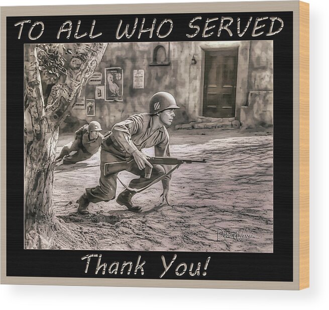 Audie Murphy Wood Print featuring the photograph To All Who Served by Dyle Warren
